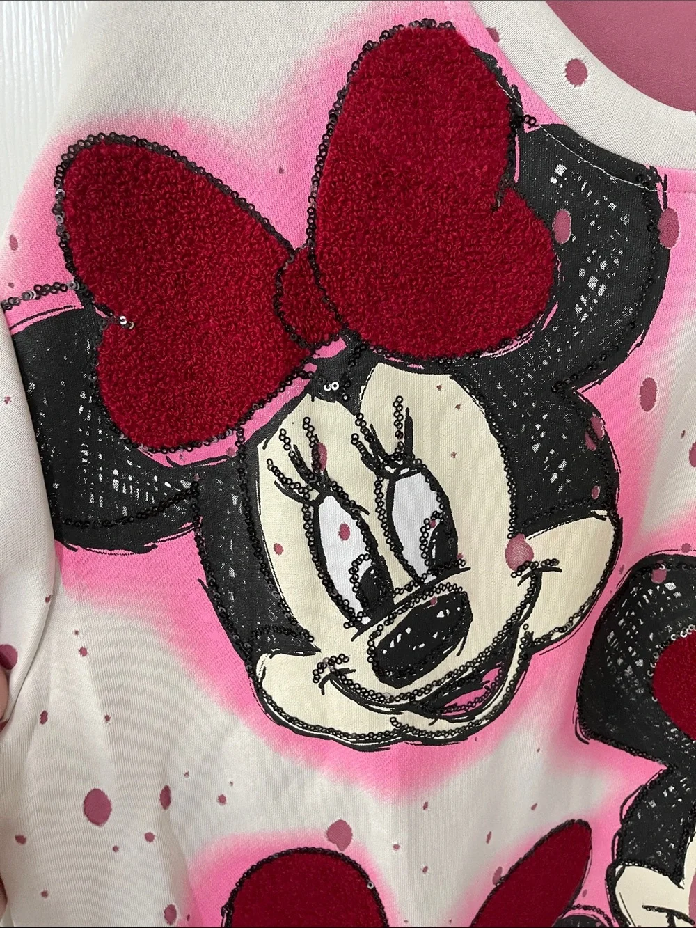 Women’s  Minnie Mouse Graphic  embellished top